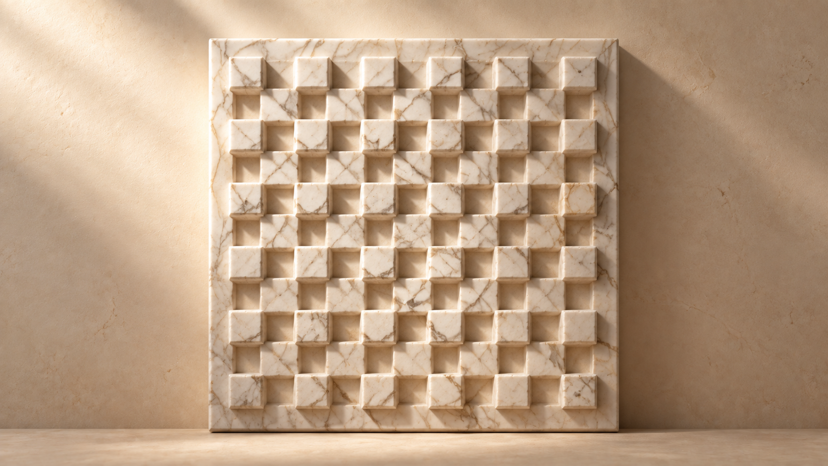 A memory lattice carved in marble